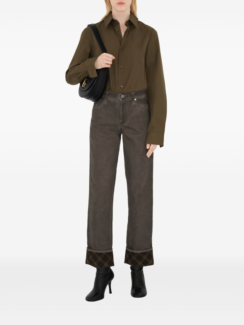 Burberry check detailing jeans outlook