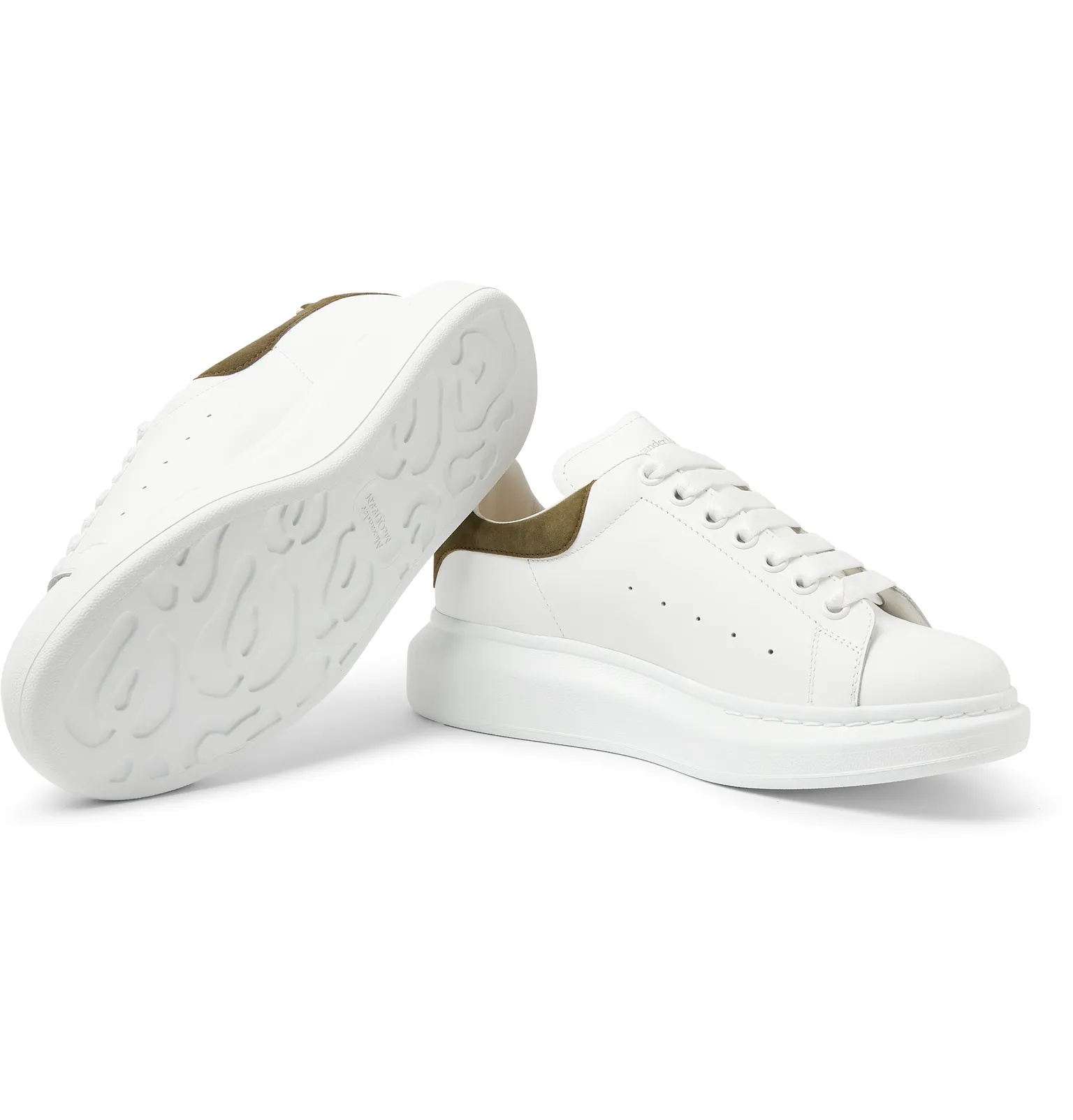 Exaggerated-Sole Leather Sneakers - 3