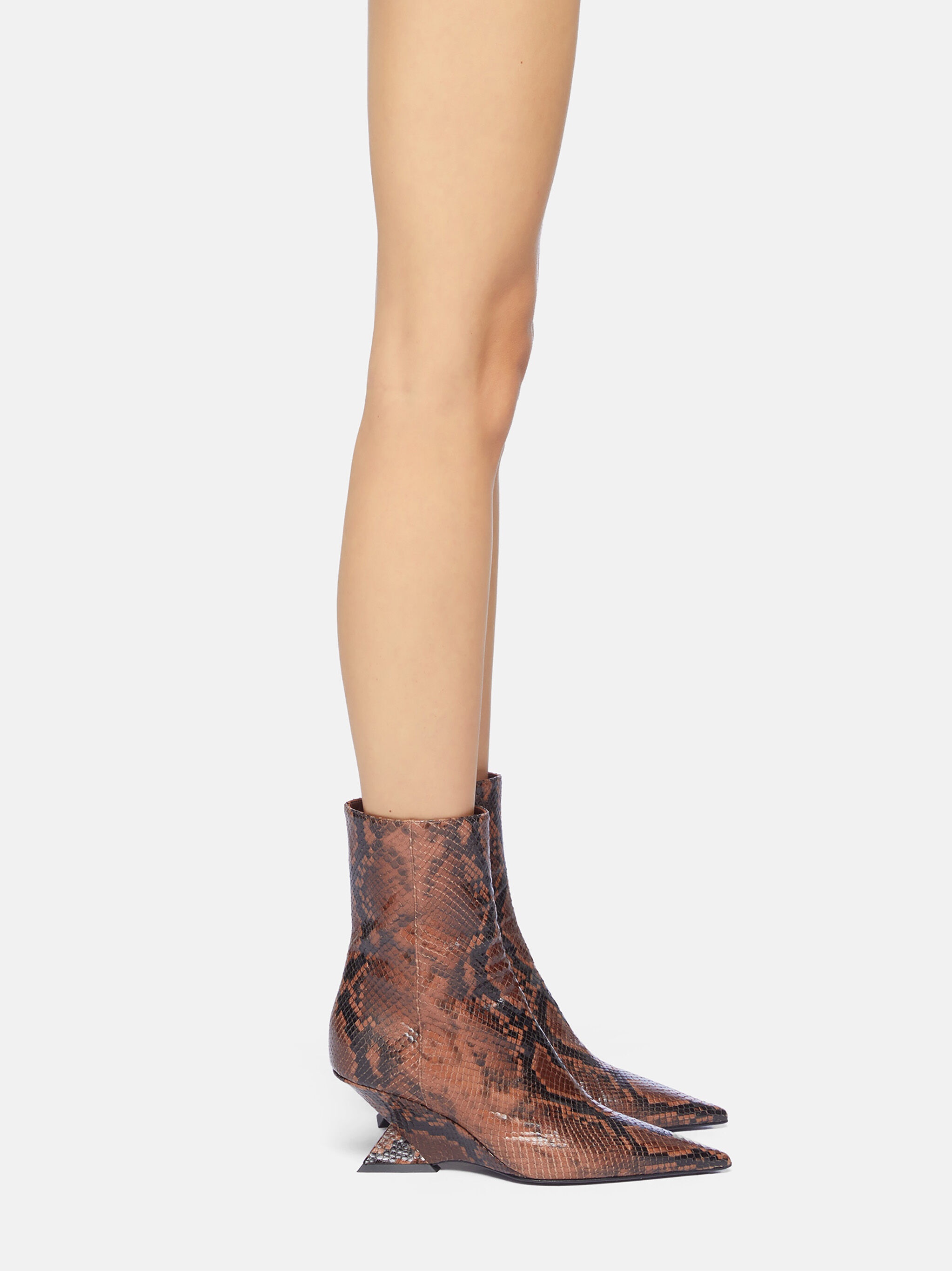 ''CHEOPE'' BROWN AND BLACK ANKLE BOOT - 2