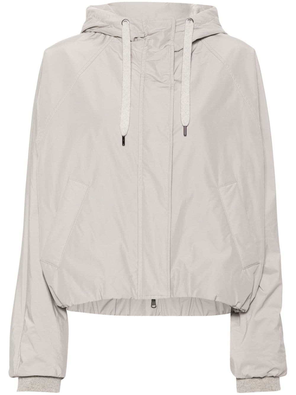 Cotton blend hooded jacket - 1