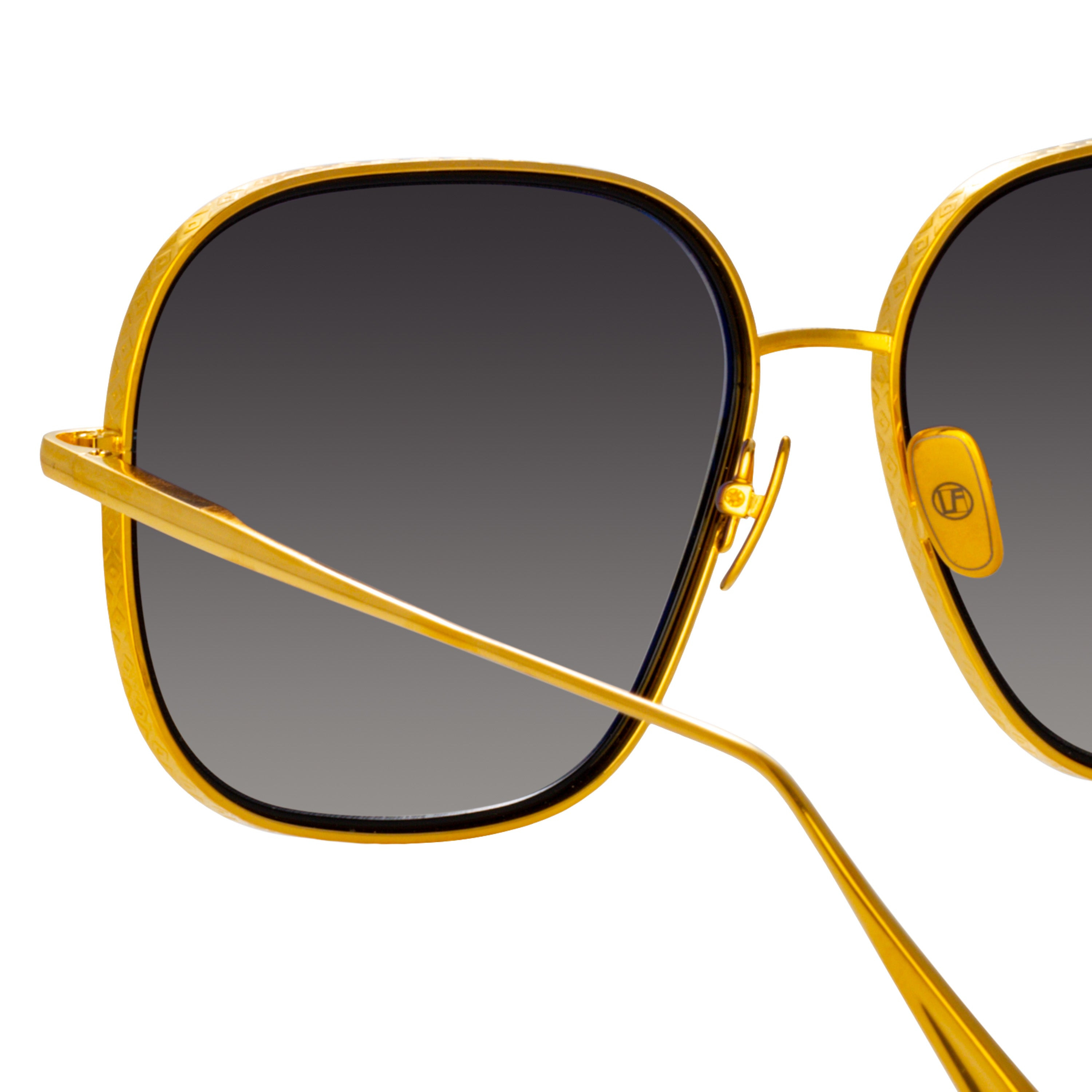JULIANA OVERSIZED SUNGLASSES IN YELLOW GOLD - 3