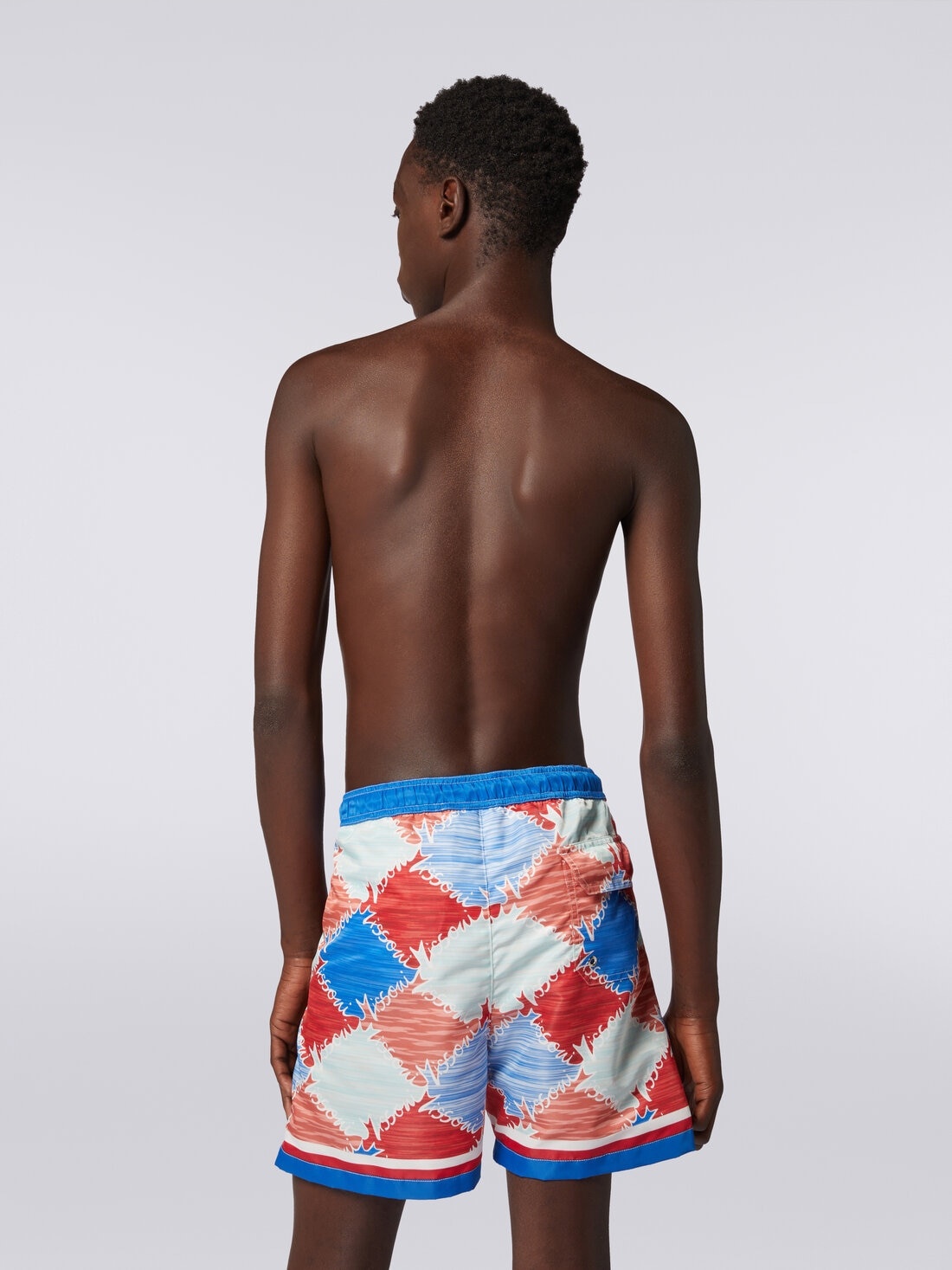 Swimming trunks in slub nylon with logo print - 4