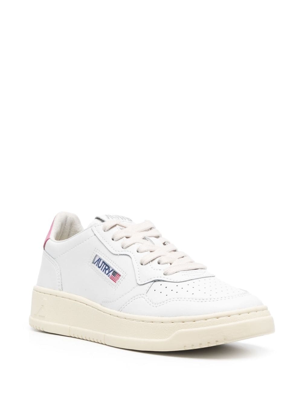 Action lace-up leather sneakers - 2