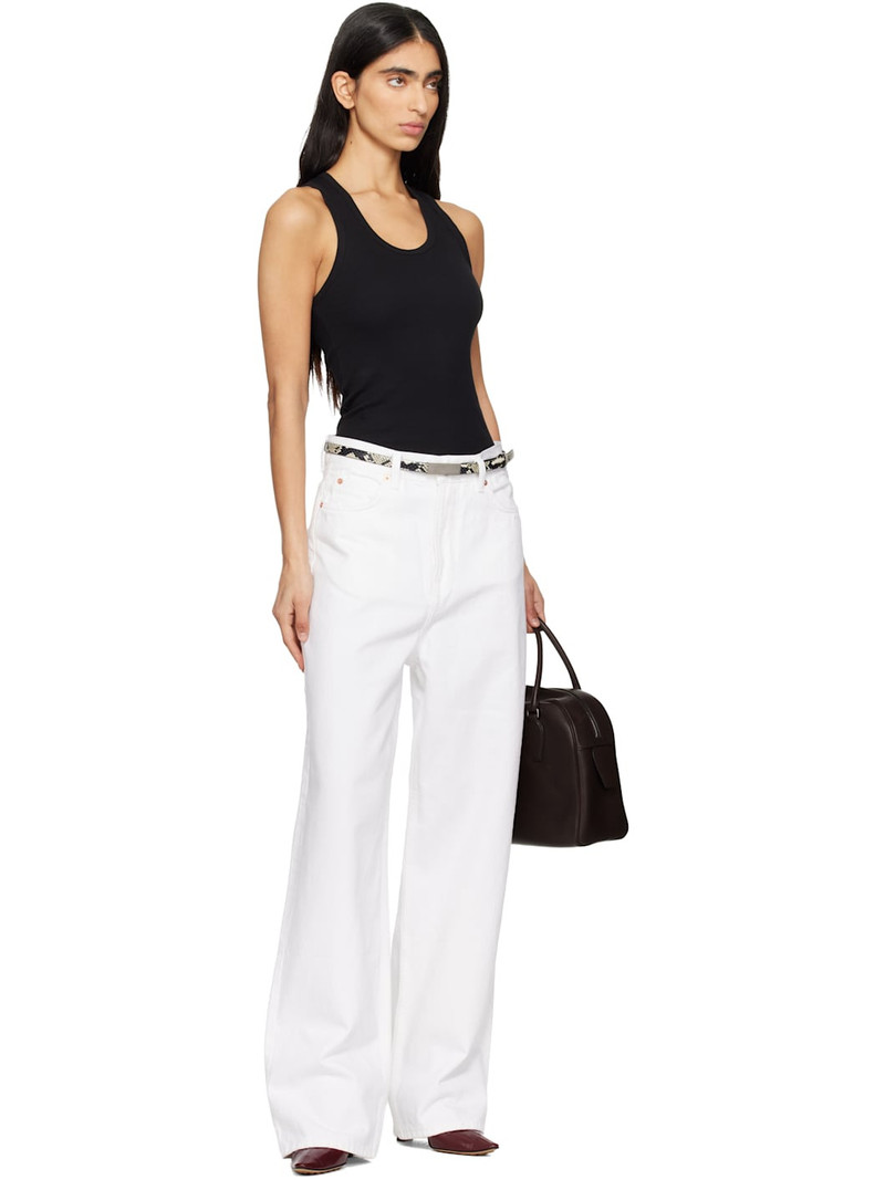 WARDROBE.NYC White Low Rise Jeans outlook