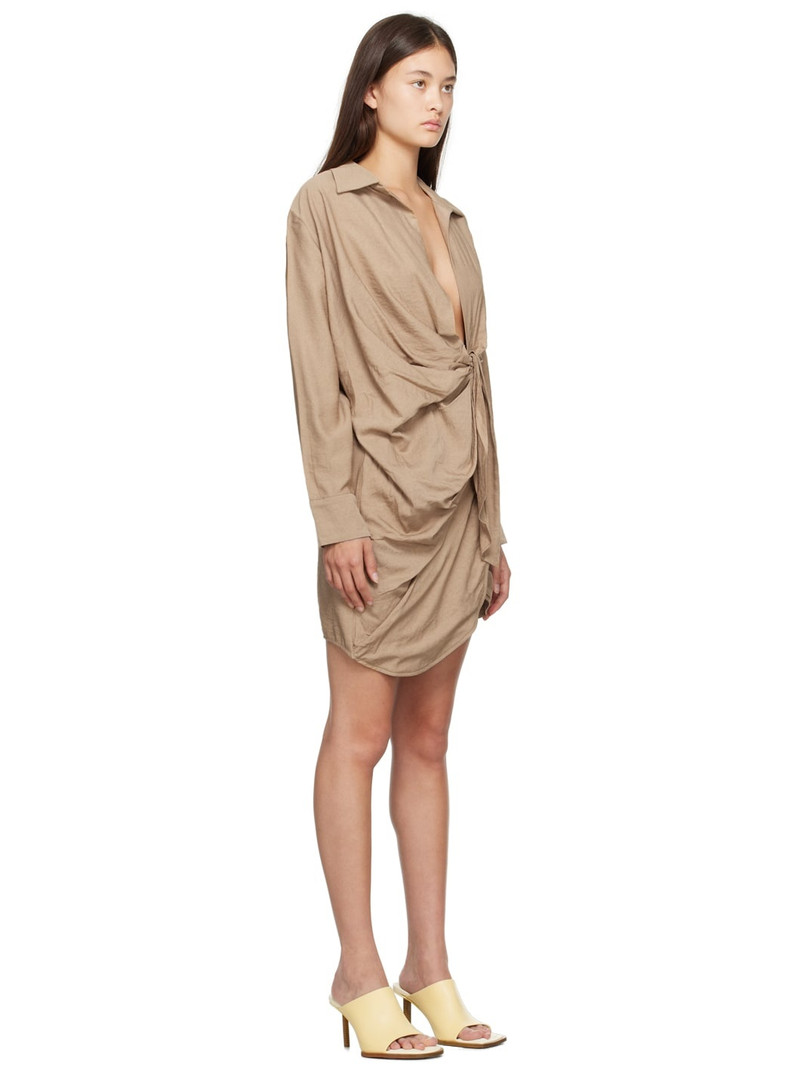 Beige Le Chouchou 'La Robe Bahia' Minidress 2