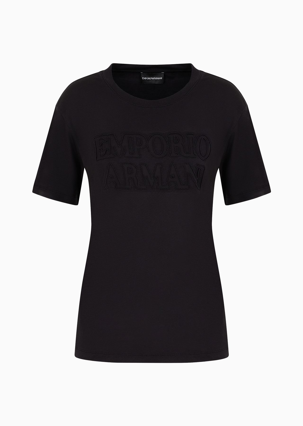 ASV washed Lyocell T-shirt with devoré-effect logo - 1