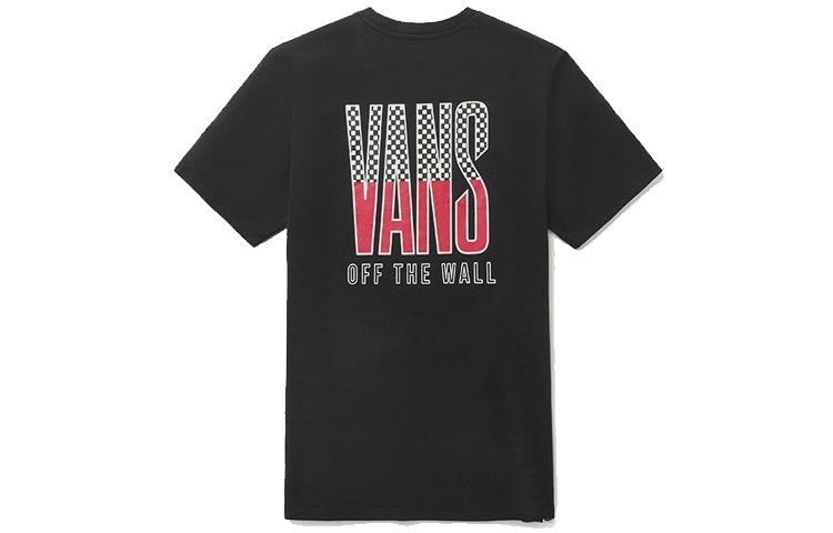 Vans Back Large logo Printing Athleisure Casual Sports Short Sleeve Couple Style Black VN0A48C1BLK - 2