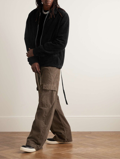Rick Owens DRKSHDW Wide-Leg Cotton-Corduroy Cargo Trousers outlook