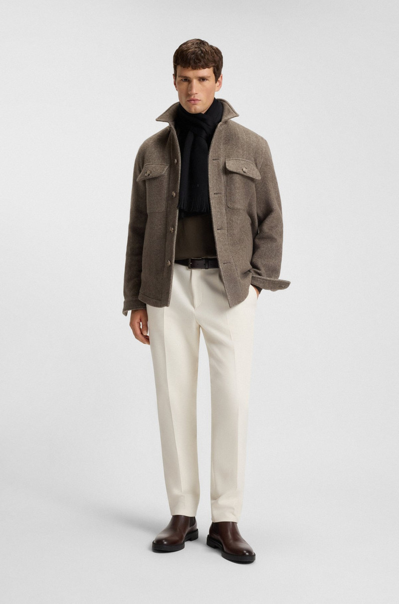 BOSS RASCHEL-KNIT SCARF IN VIRGIN WOOL outlook