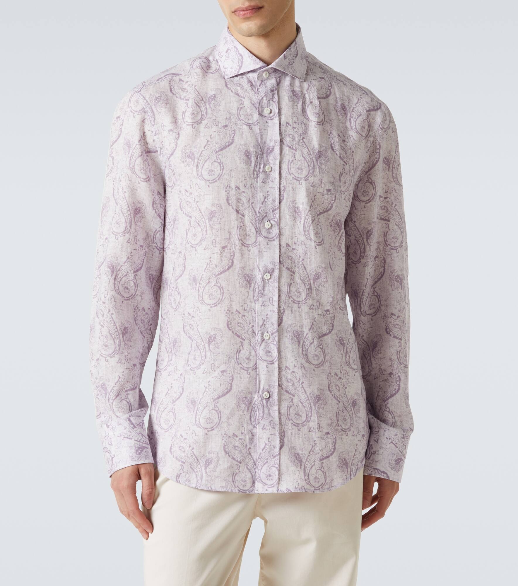 Printed linen shirt - 3