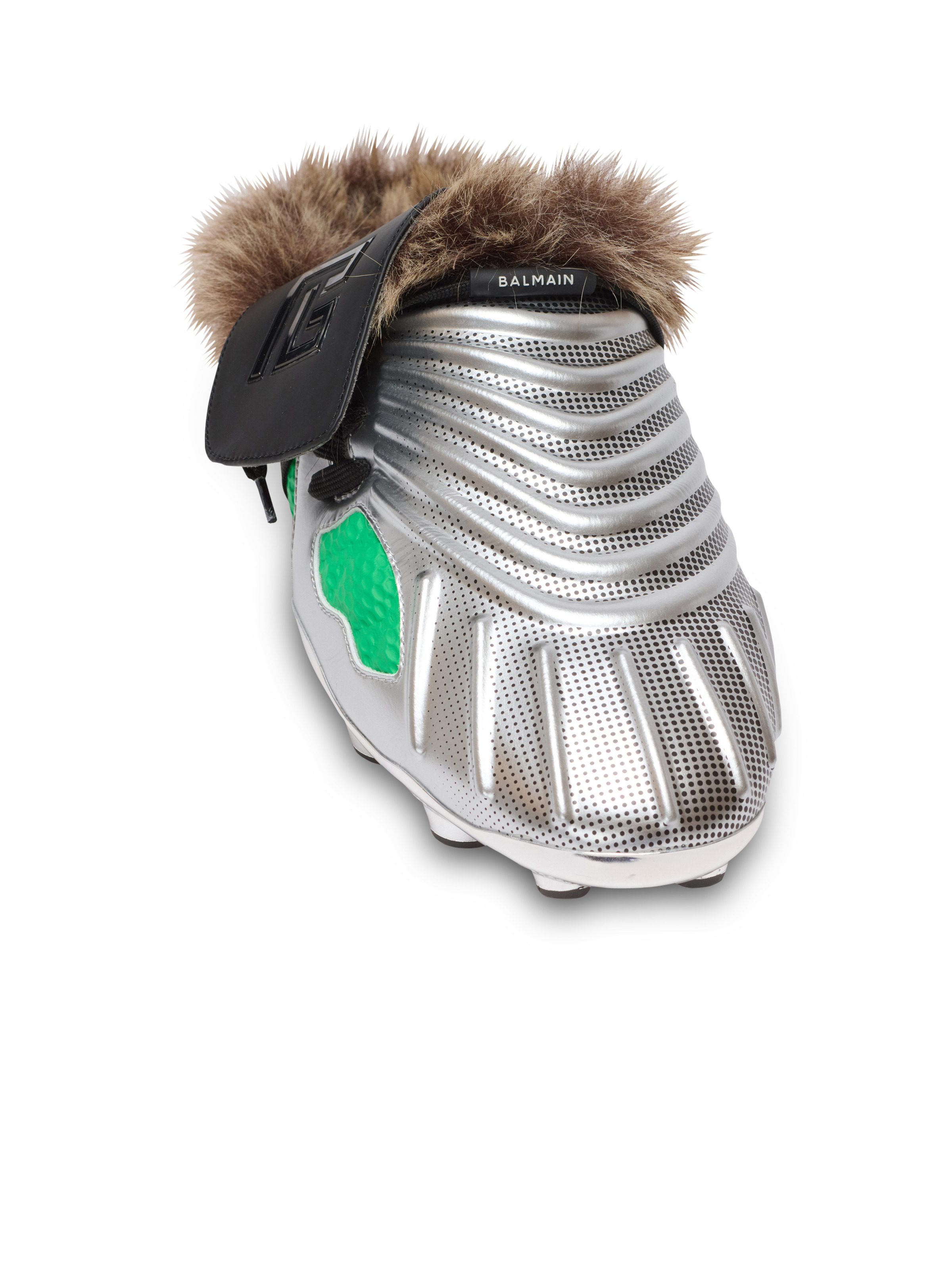 Half Time faux fur-lined mules with technical fabrics - 6