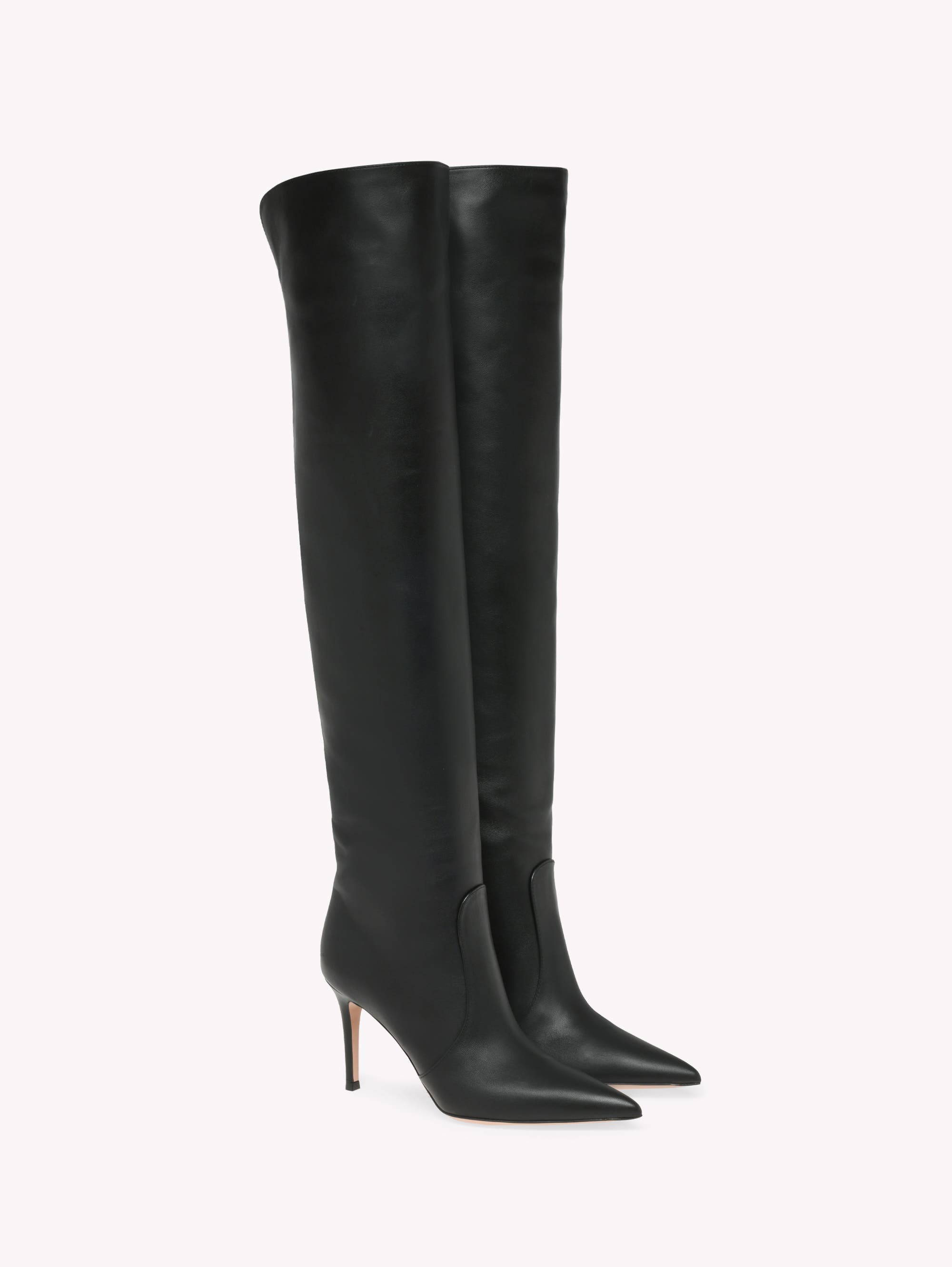 Gianvito Rossi Hansen Cuissard Boot in Black Nappa at Nordstrom - 1
