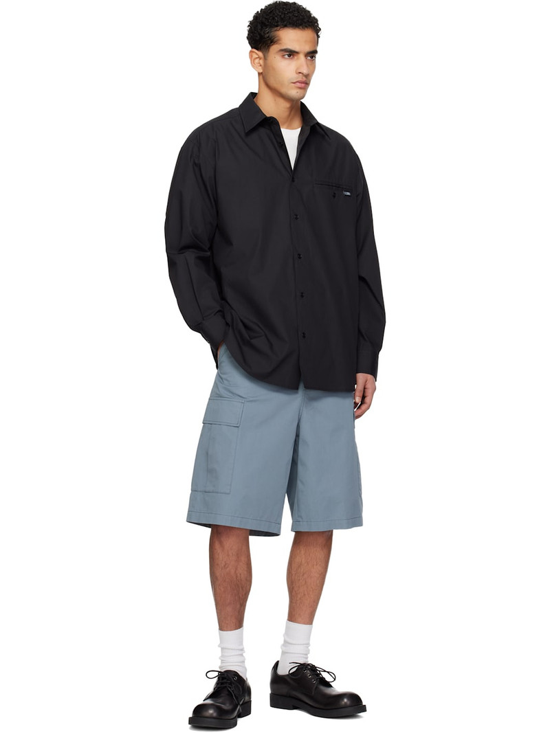 MM6 Maison Margiela Gray Denim Waistband Cargo Shorts outlook