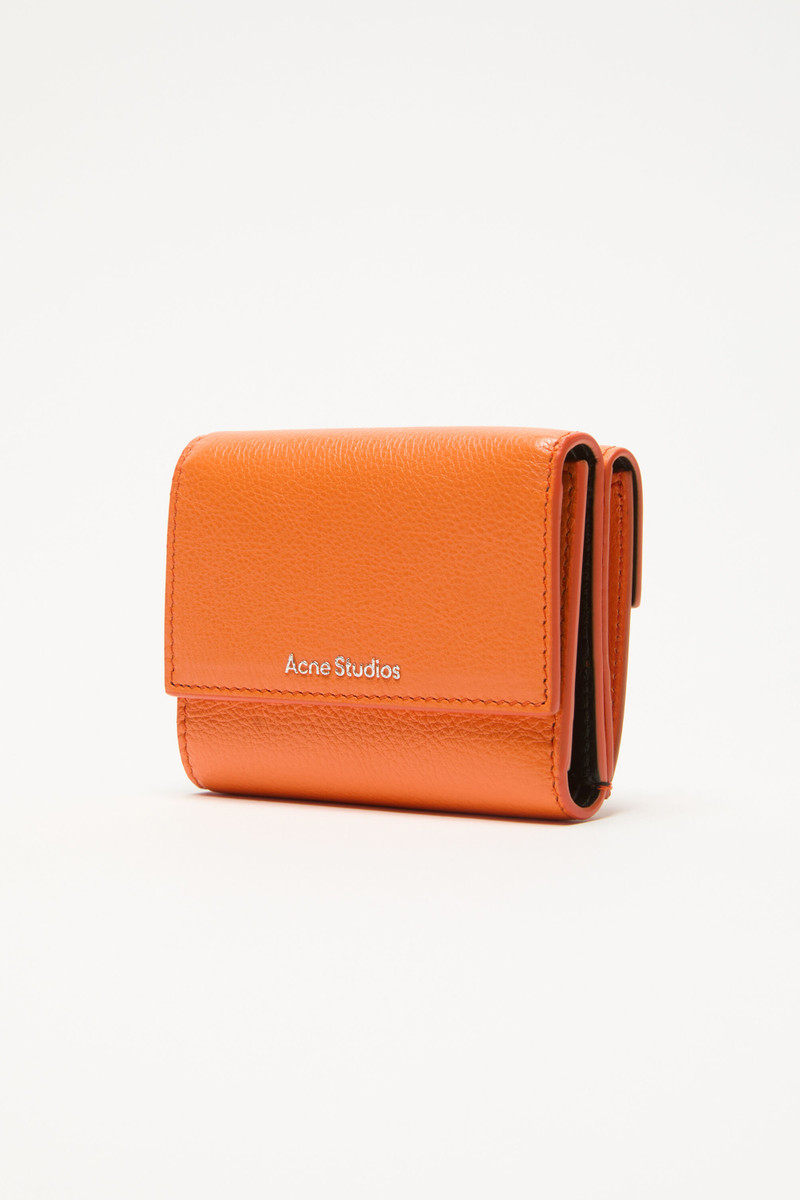 Trifold leather wallet - Pumpkin orange 3