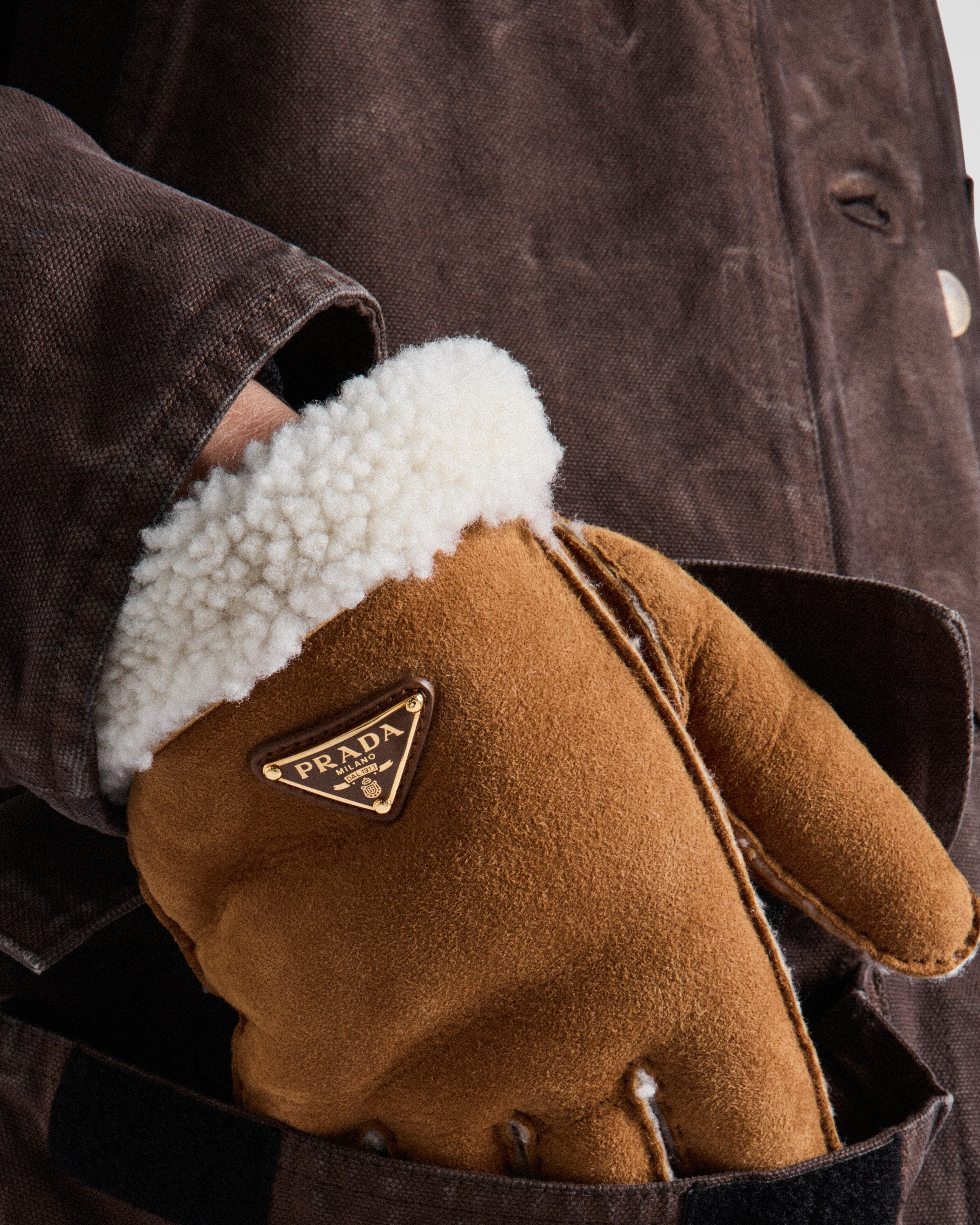 Suede sheepskin gloves - 2