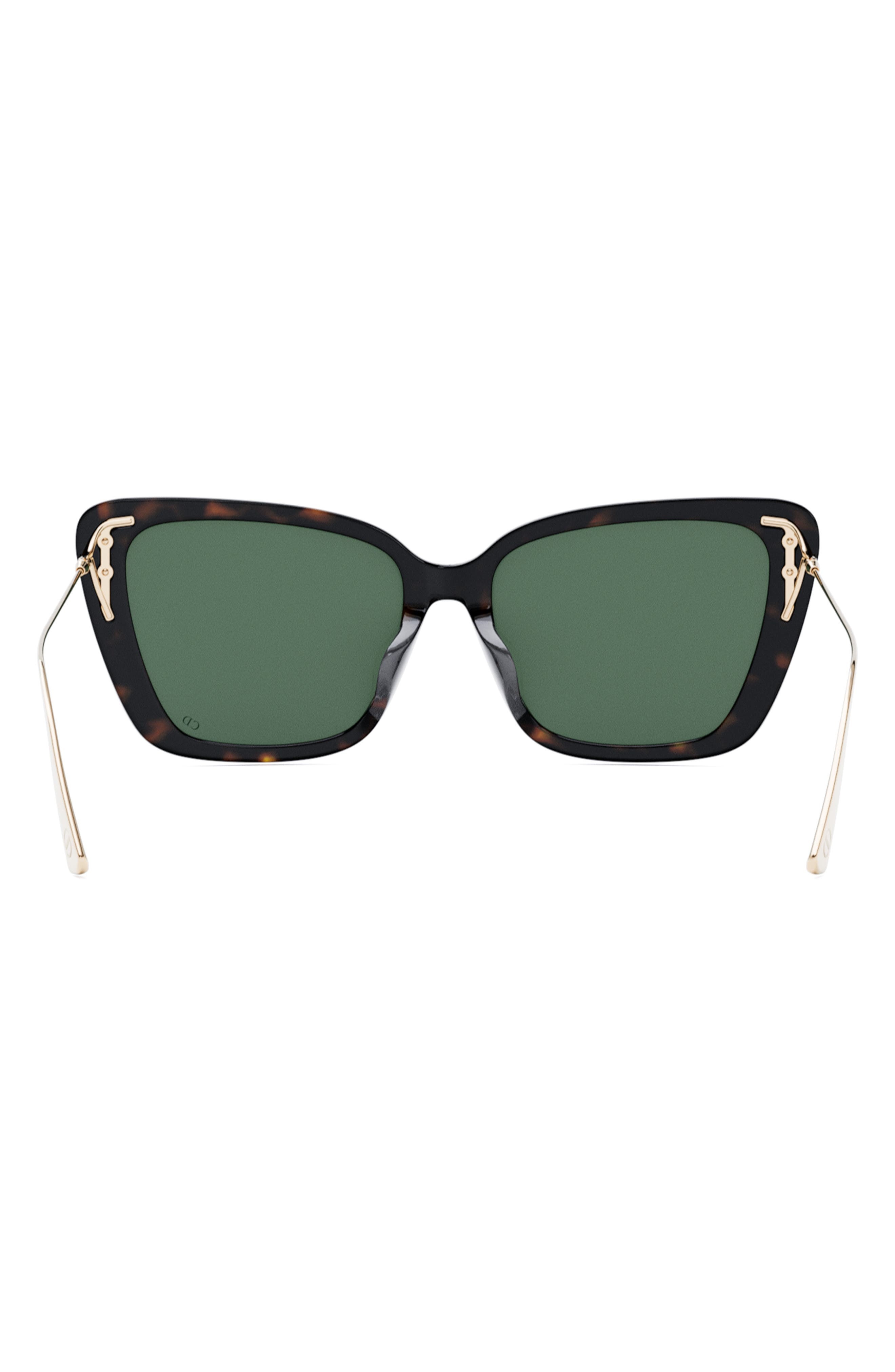 MissDior B5F 56mm Butterfly Sunglasses in Dark Havana /Green at Nordstrom - 7
