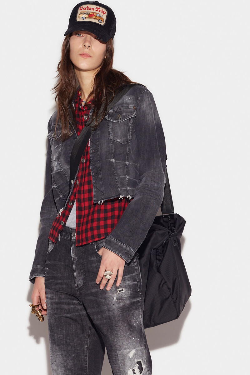 BLACK & CHECK SHIRT JACKET 1