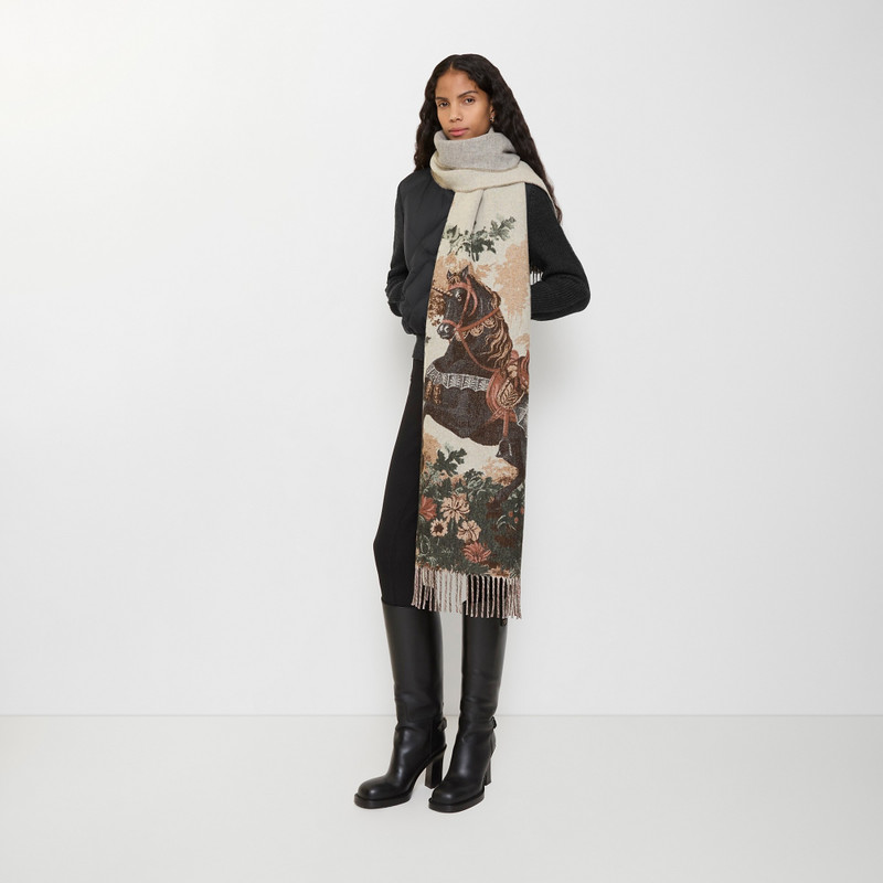 Stallion Portrait​ Cashmere Scarf 3