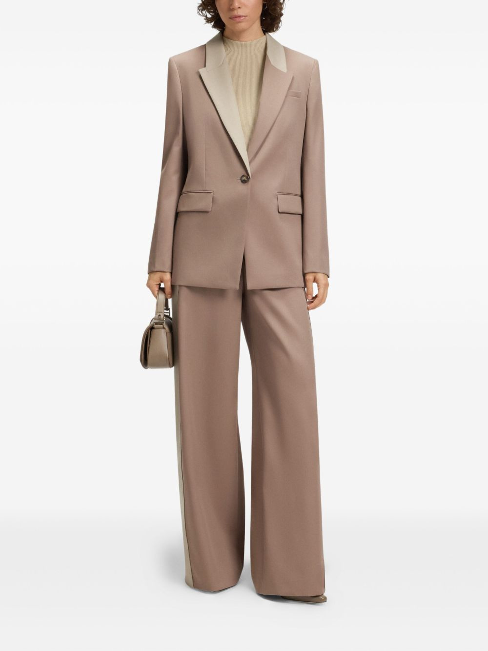 panelled wide-leg trousers - 2