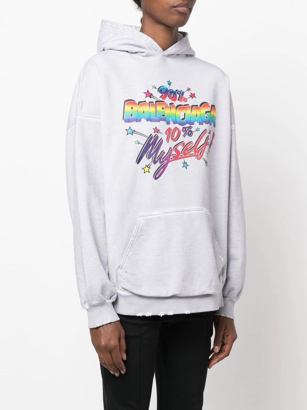 Rainbow balenciaga hoodie sale