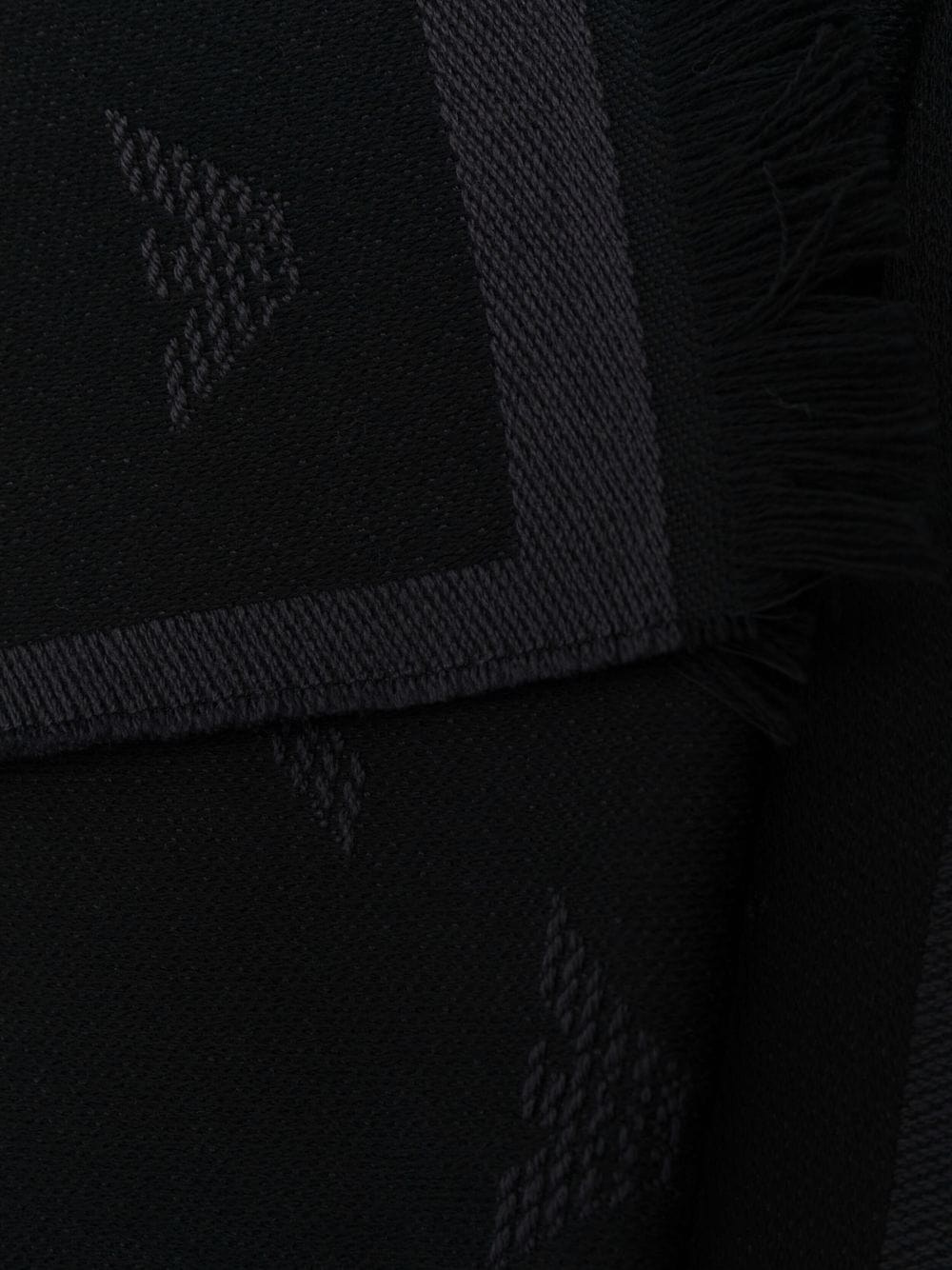 logo embroidered knit scarf - 3