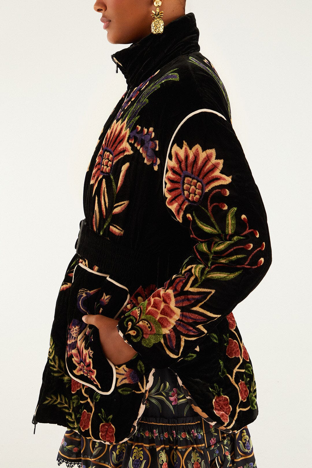 Black Marvelous Garden Puffer Jacket - 5