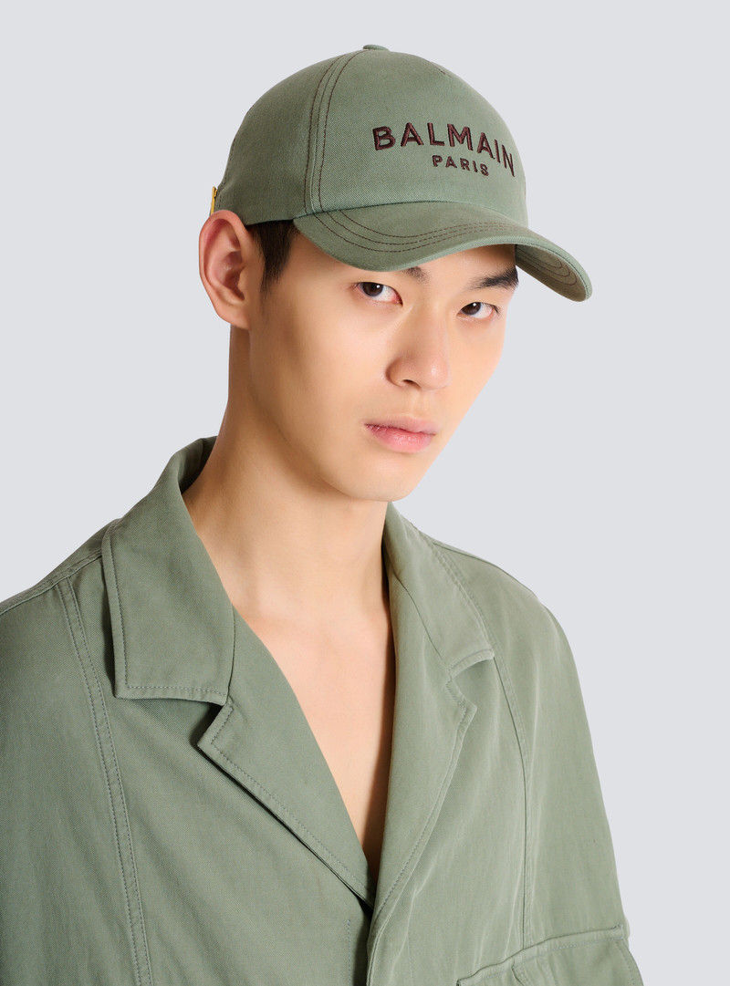 Cotton cap with Balmain Paris embroidery 6