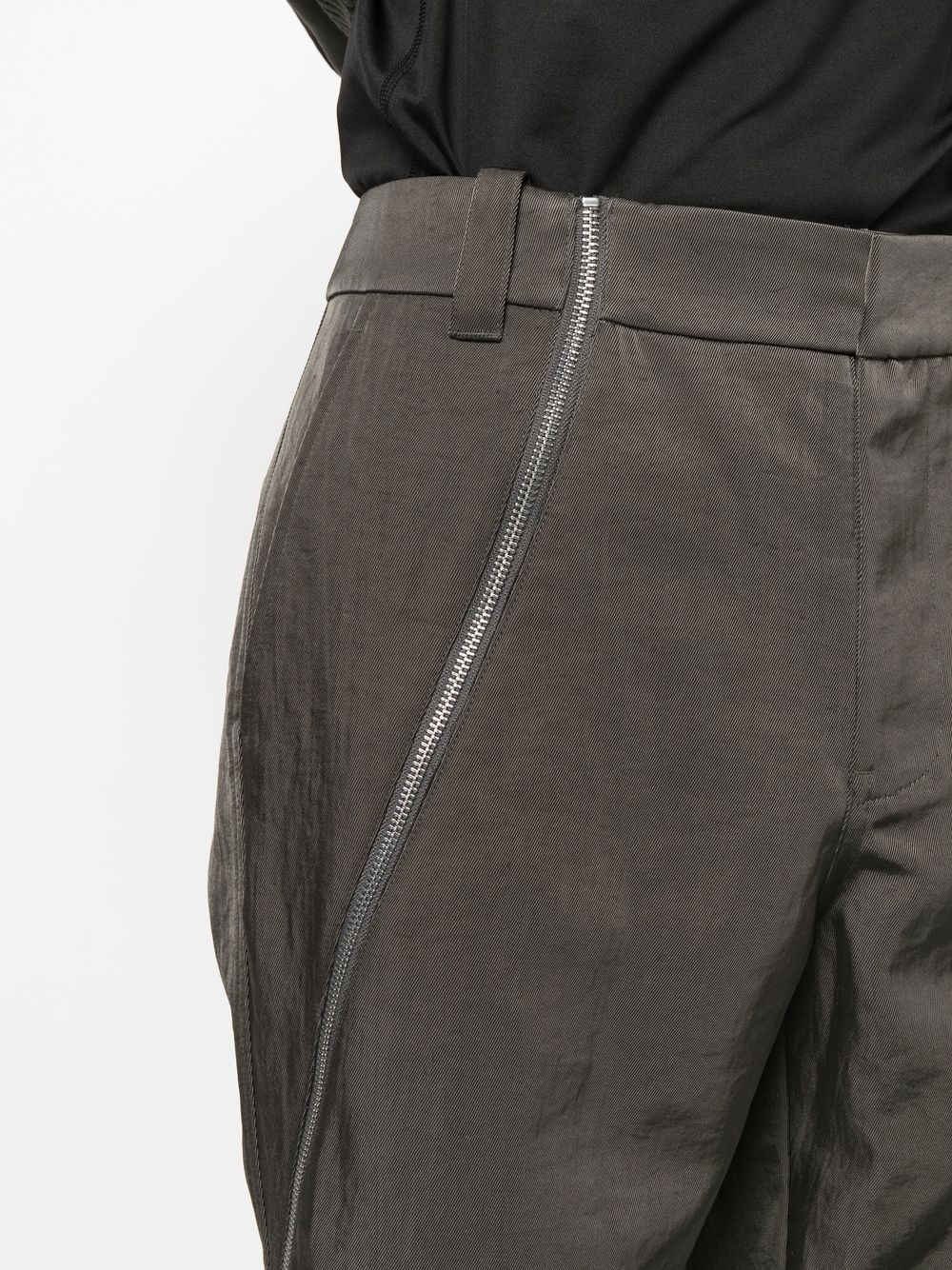 straight leg zipped trousers - 5