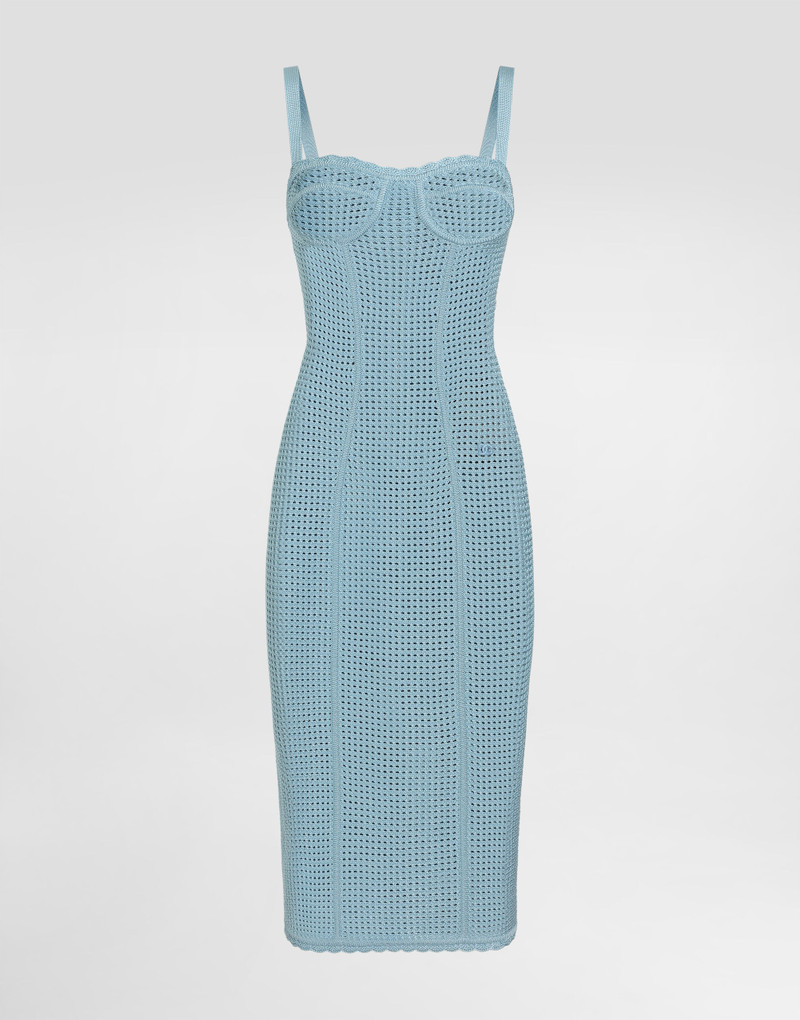 Openwork knit bustier dress 1
