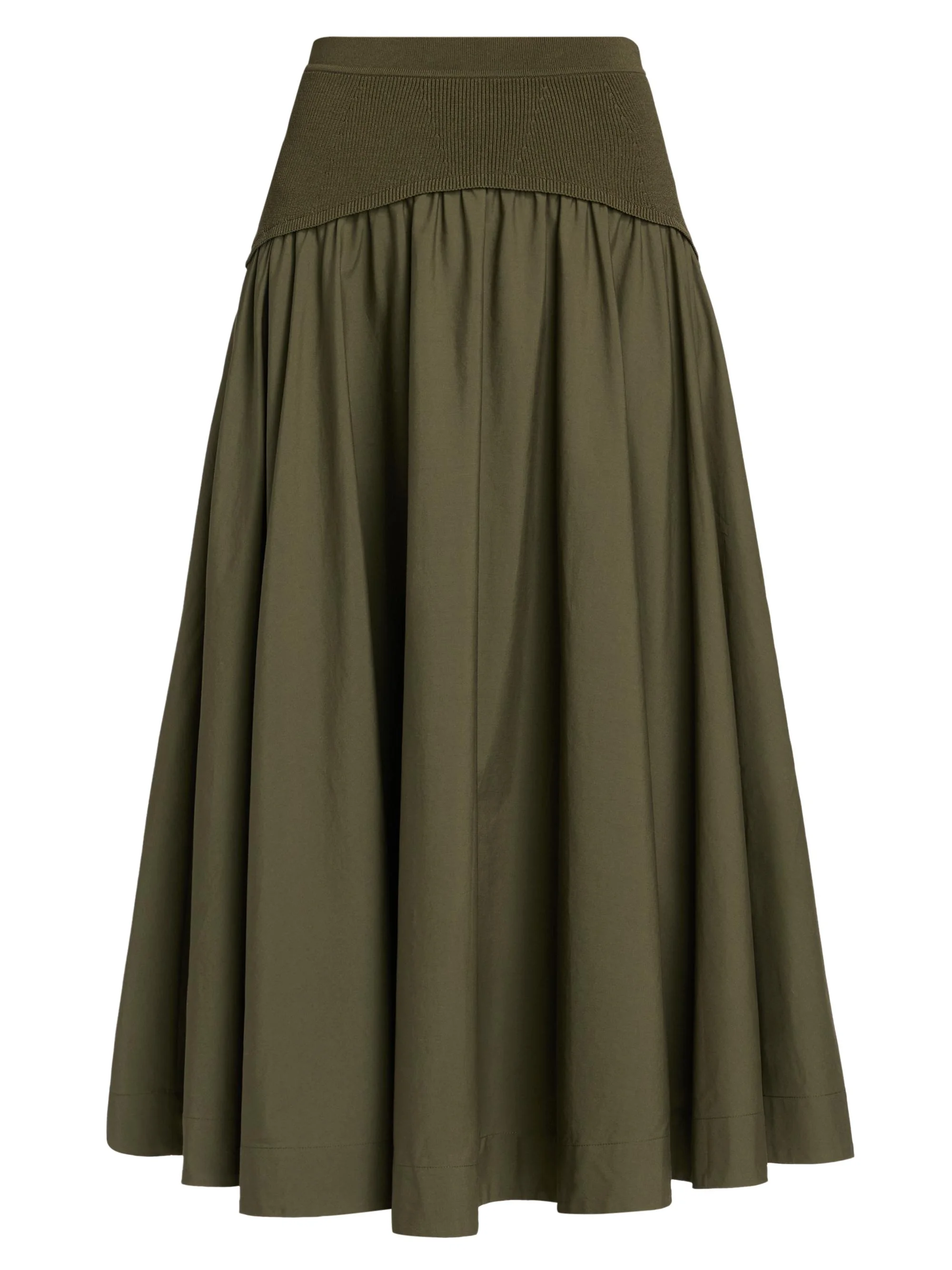 Women's Ovie Cotton Midi-Skirt - Fern - 1