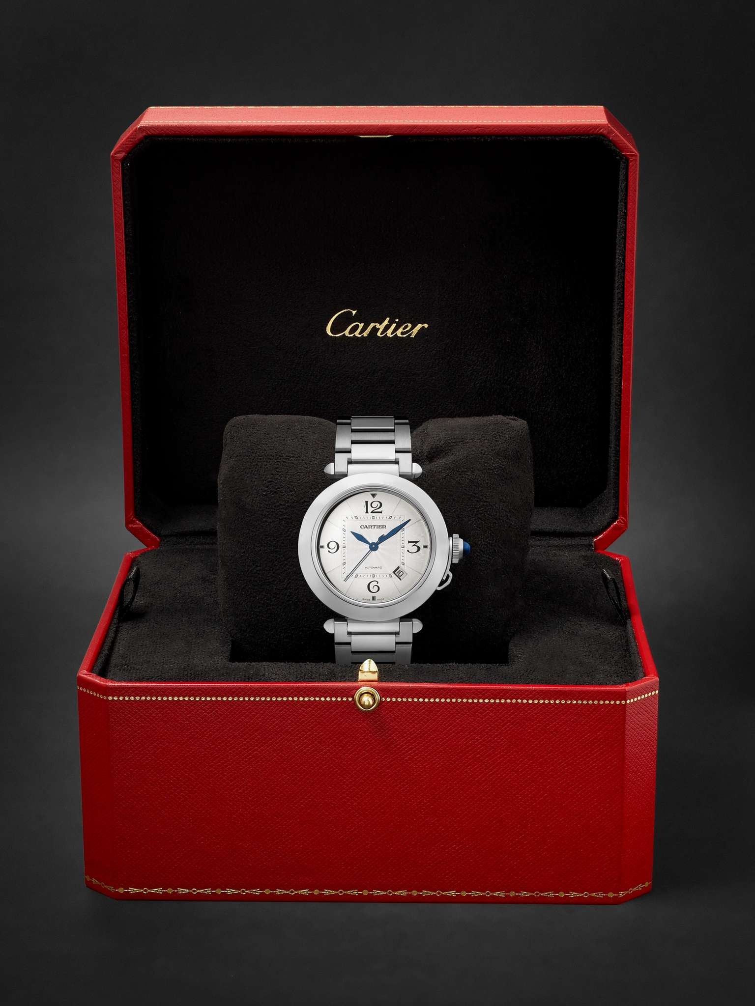 Pasha de Cartier Automatic 41mm Stainless Steel and Alligator Watch, Ref. No. WSPA 0009 - 10