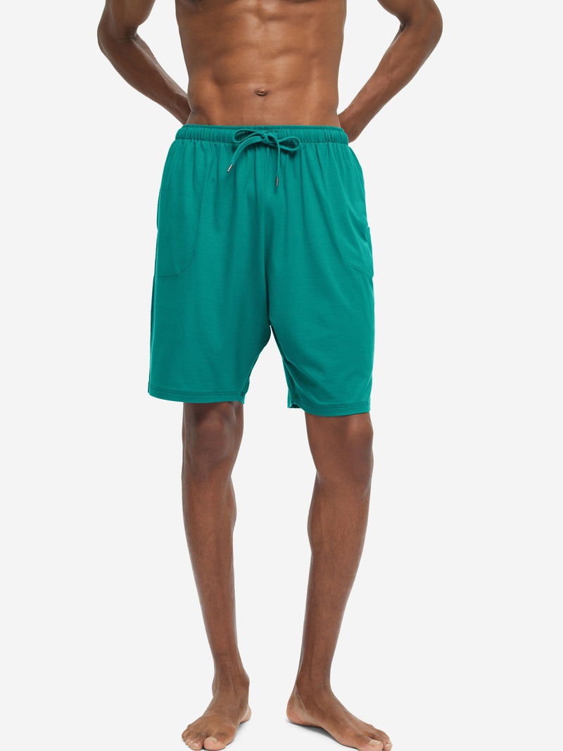 Men's Lounge Shorts Basel Micro Modal Stretch Jungle Green - 7