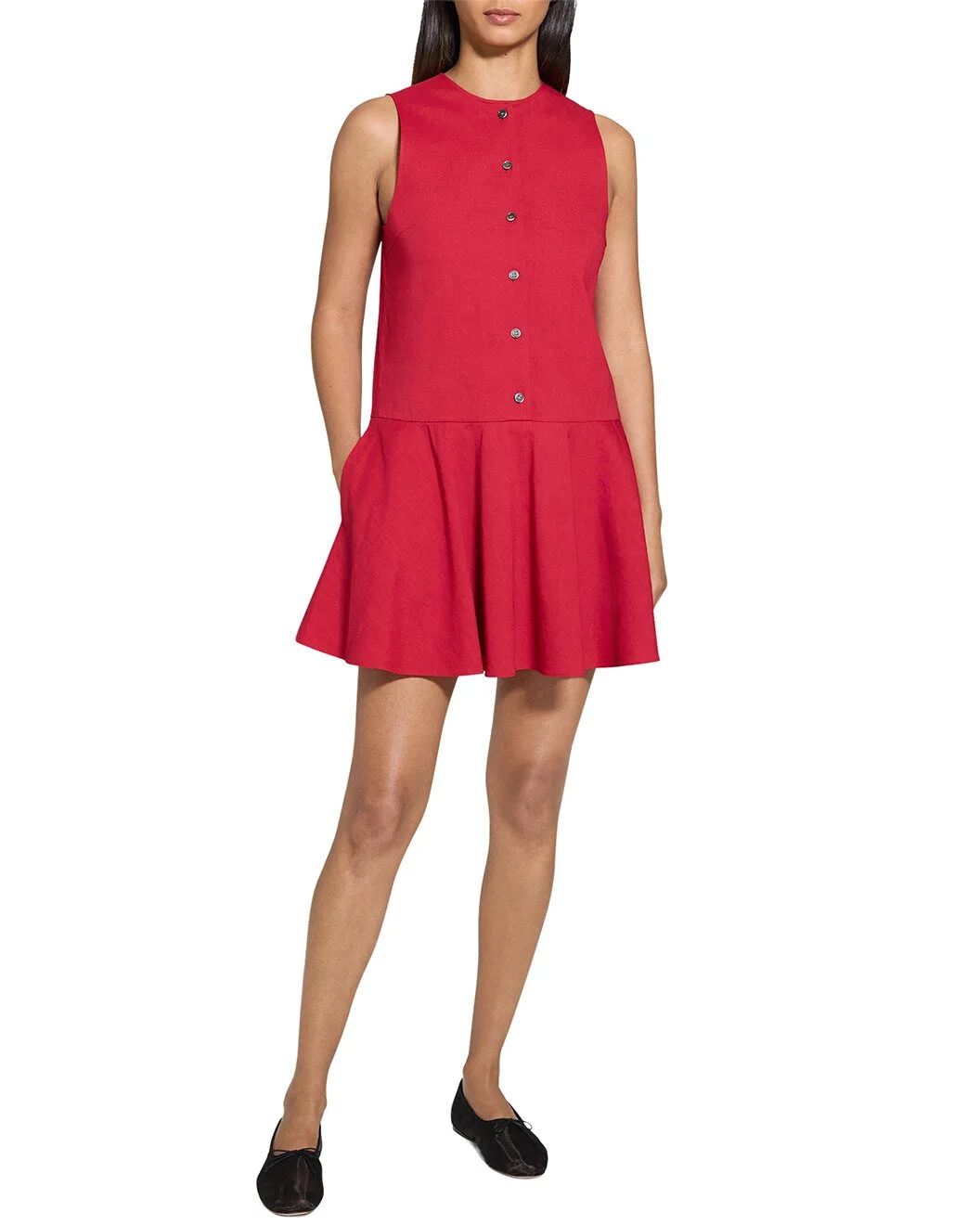 Theory Button Down Shirt Dress - 1