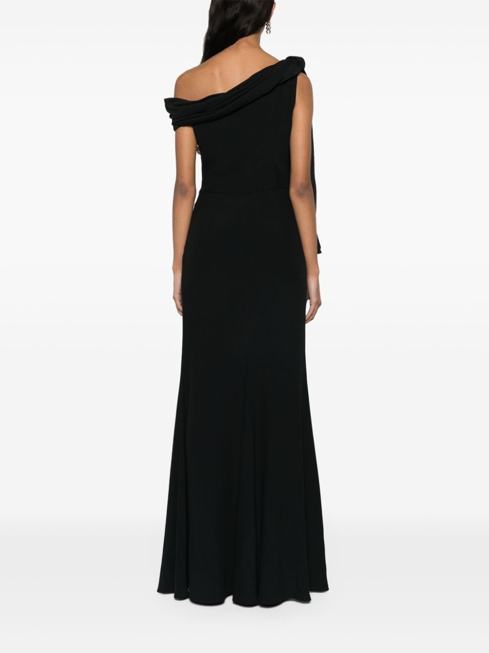 draped off-shoulder gown - 4