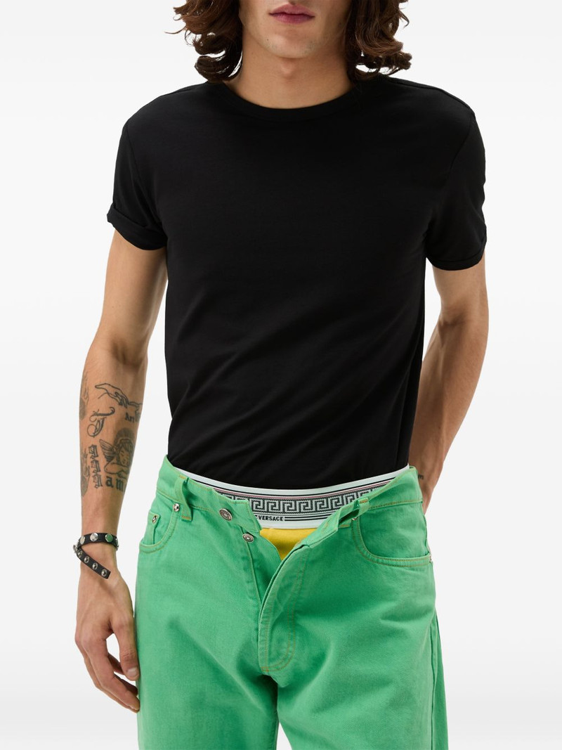 VERSACE embroidered cotton-jersey T-shirt outlook