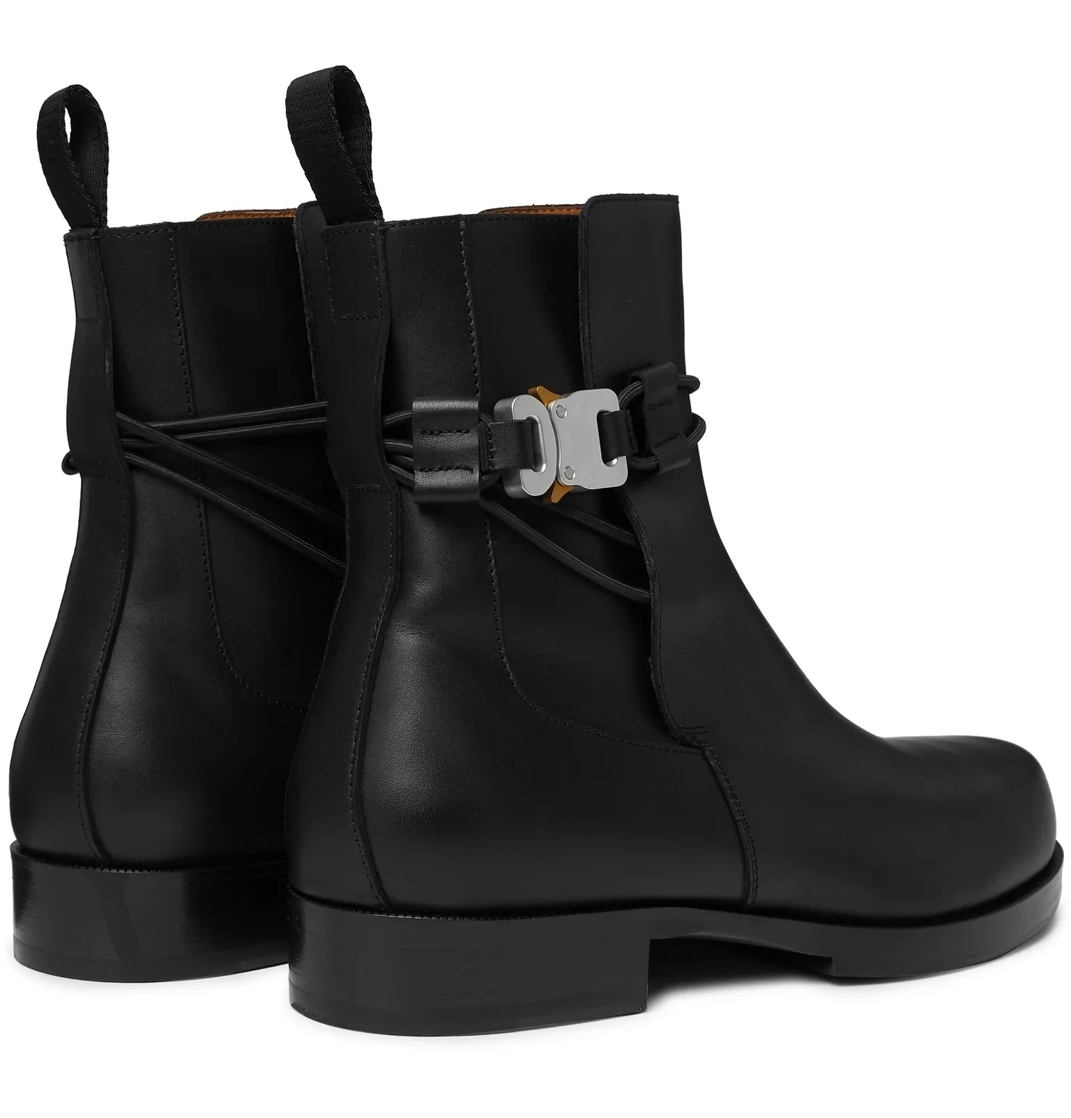 Buckled Leather Chelsea Boots - 5