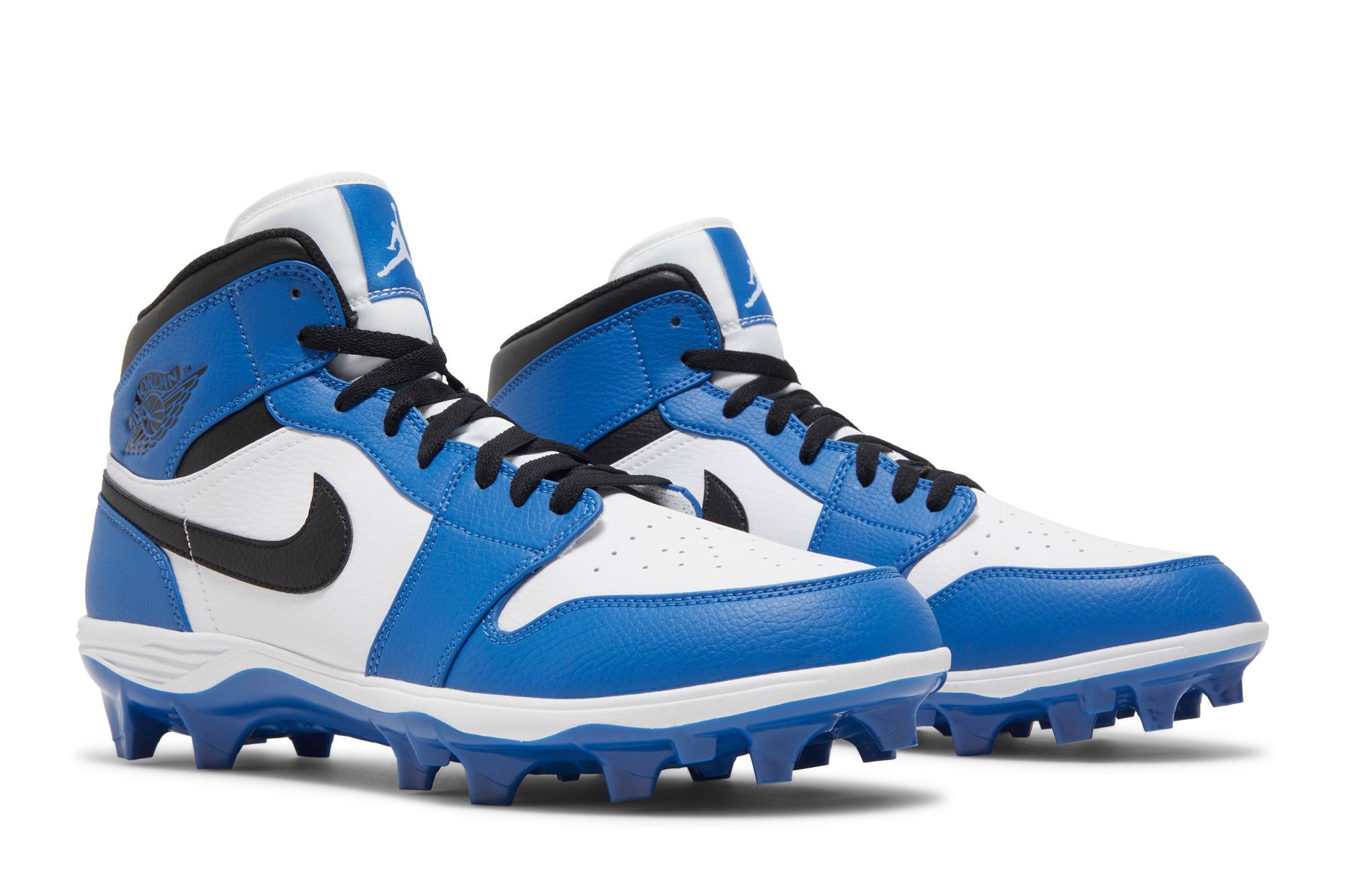 Jordan 1 Mid TD Cleat 'White Black Royal' - 8