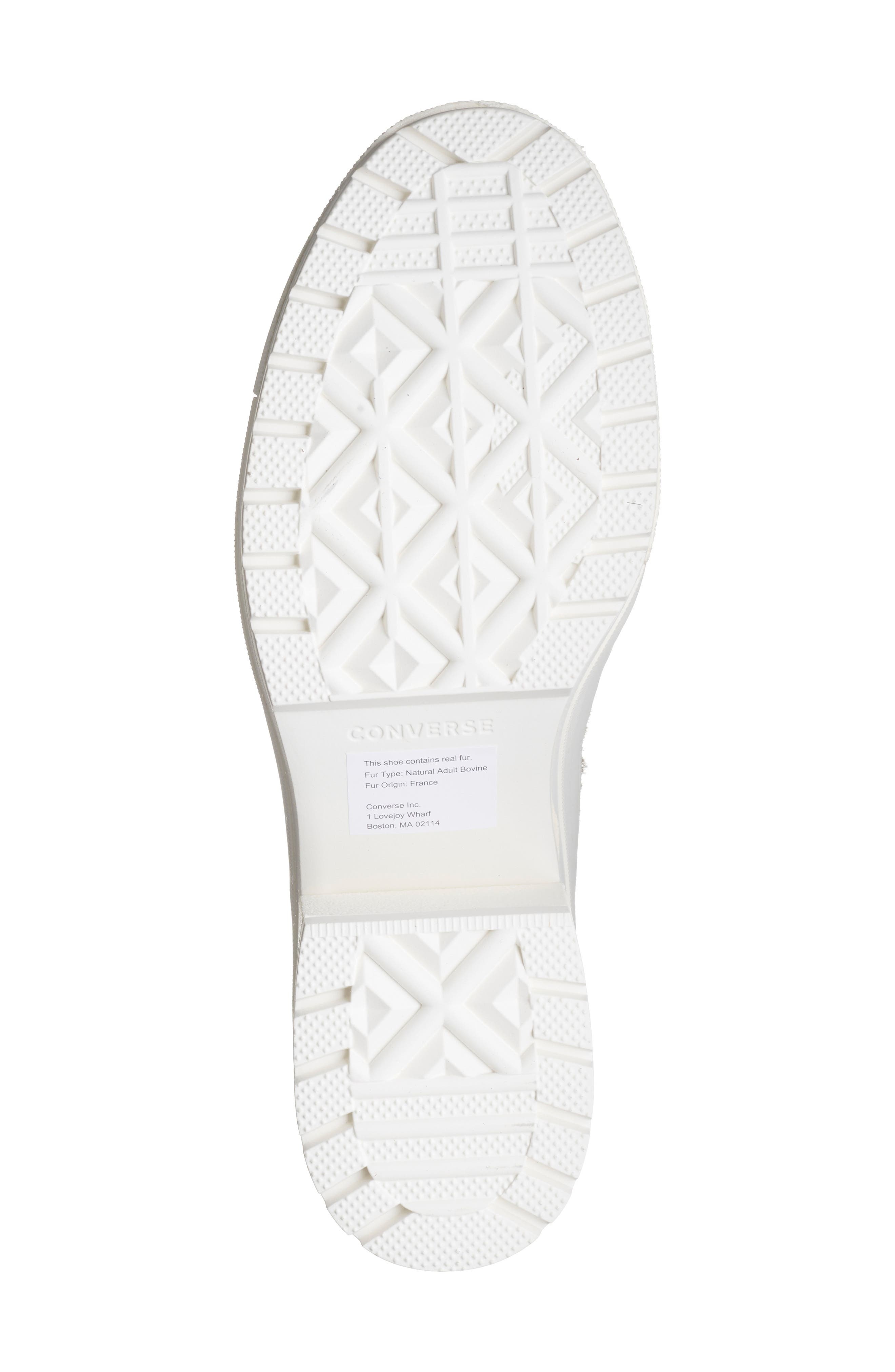 Converse Chuck 70 De Luxe Genuine Calf Hair Block Heel Sneaker in Warm Clay/Egret Calf Hair at Nords - 7