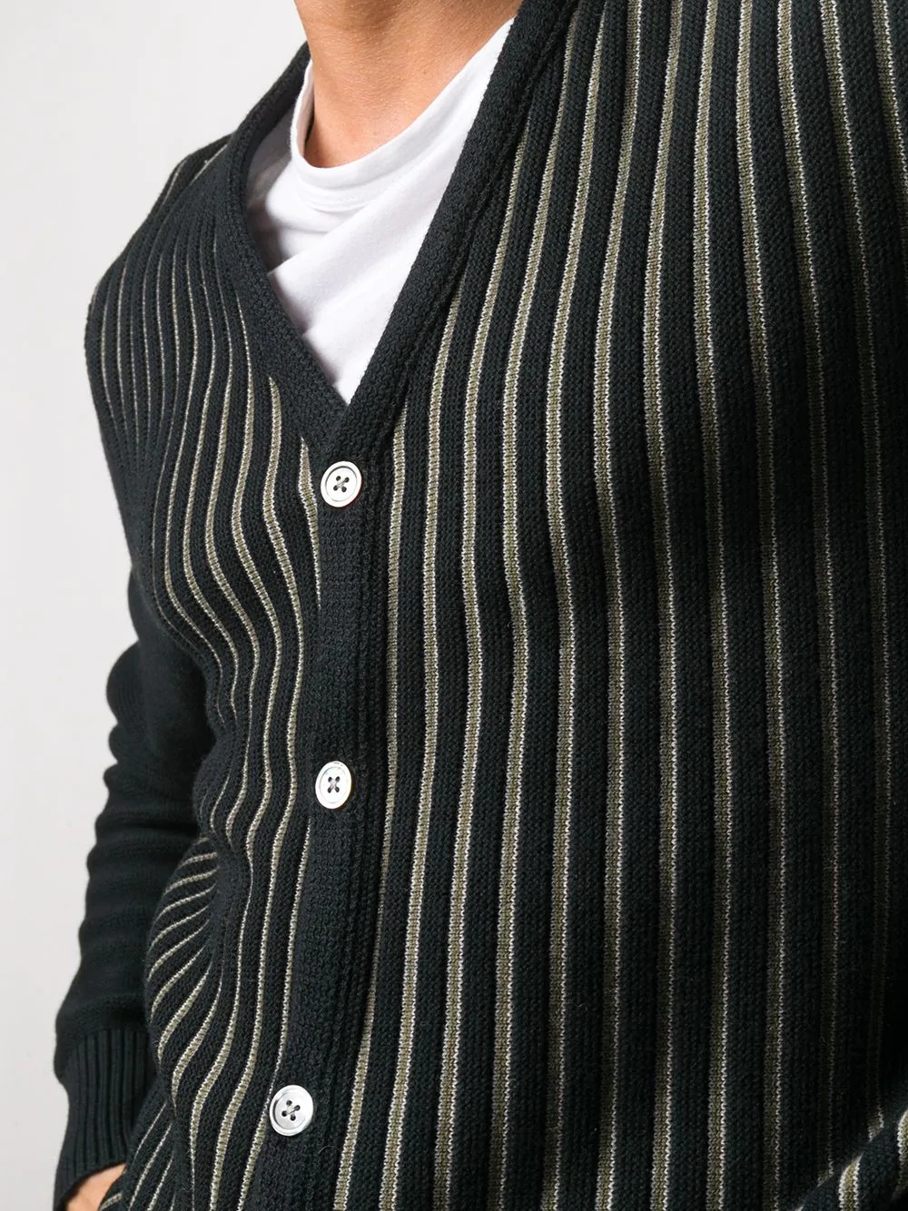 striped knit cardigan - 5