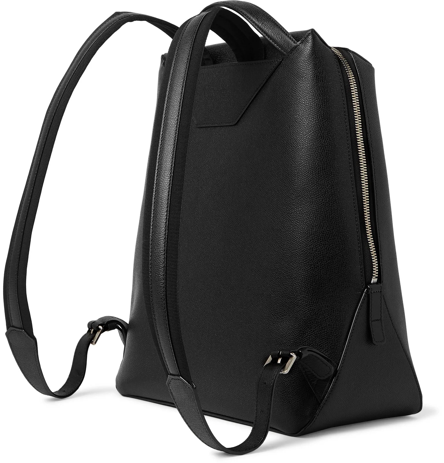 Textured-Leather Backpack - 4