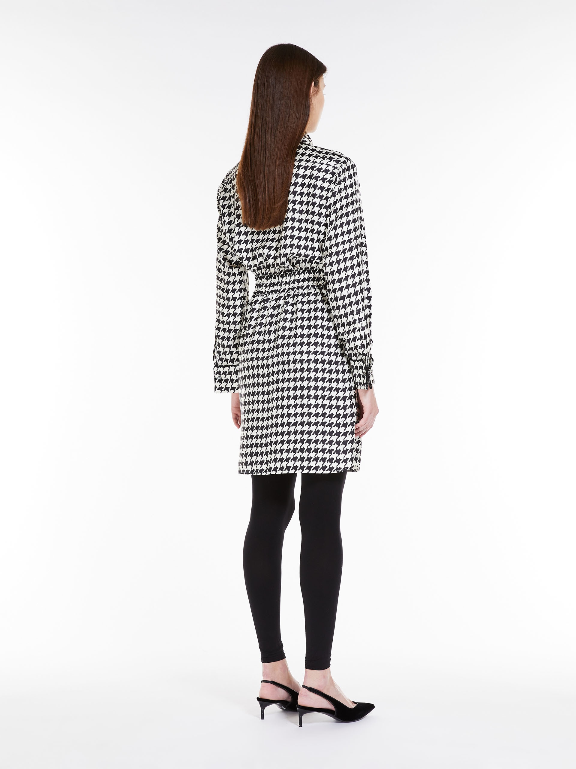 ARCA Printed silk shirt dress - 4
