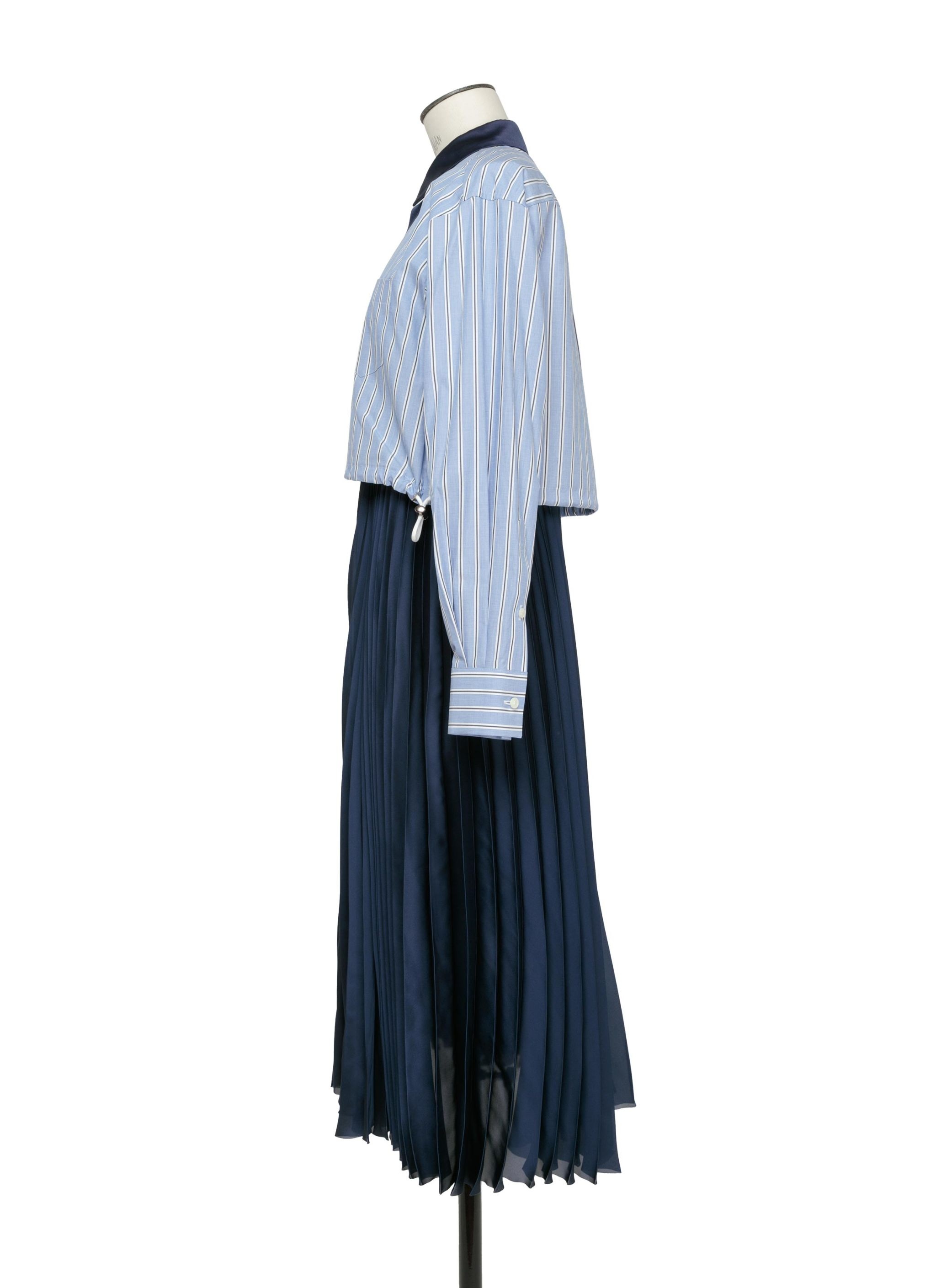Cotton Poplin x Satin Dress - 2