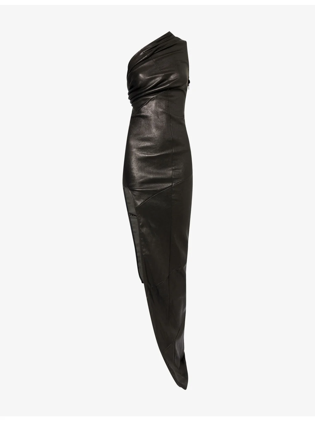 Athena Asymmetrical Leather Gown - 1