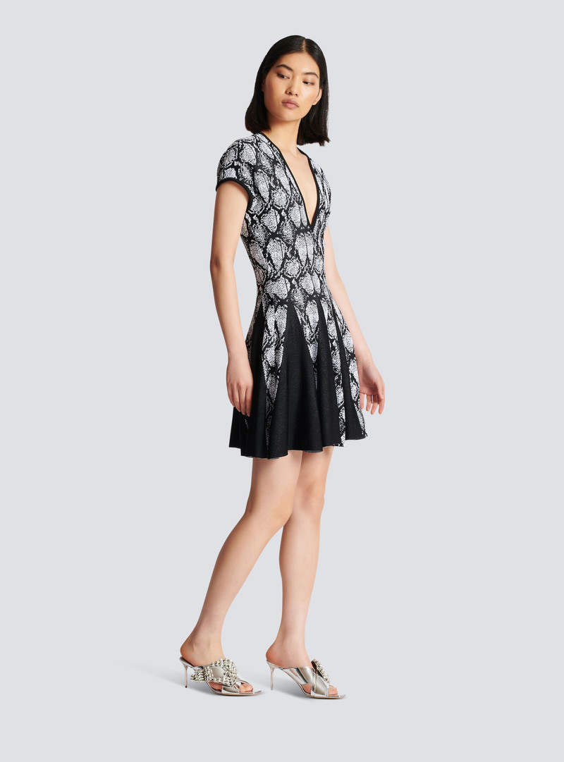 Snakeskin jacquard dress 3