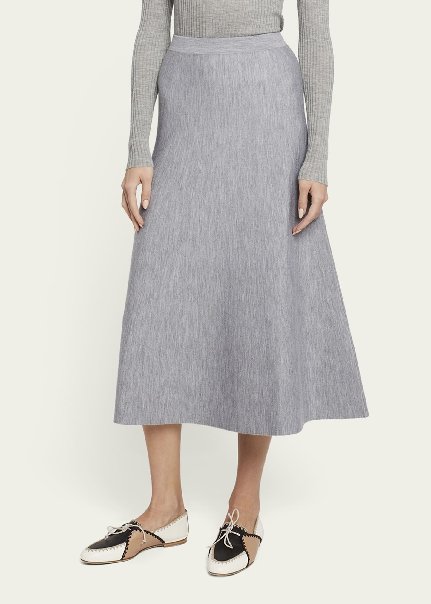 Freddie Midi Wool-Cashmere Skirt - 4