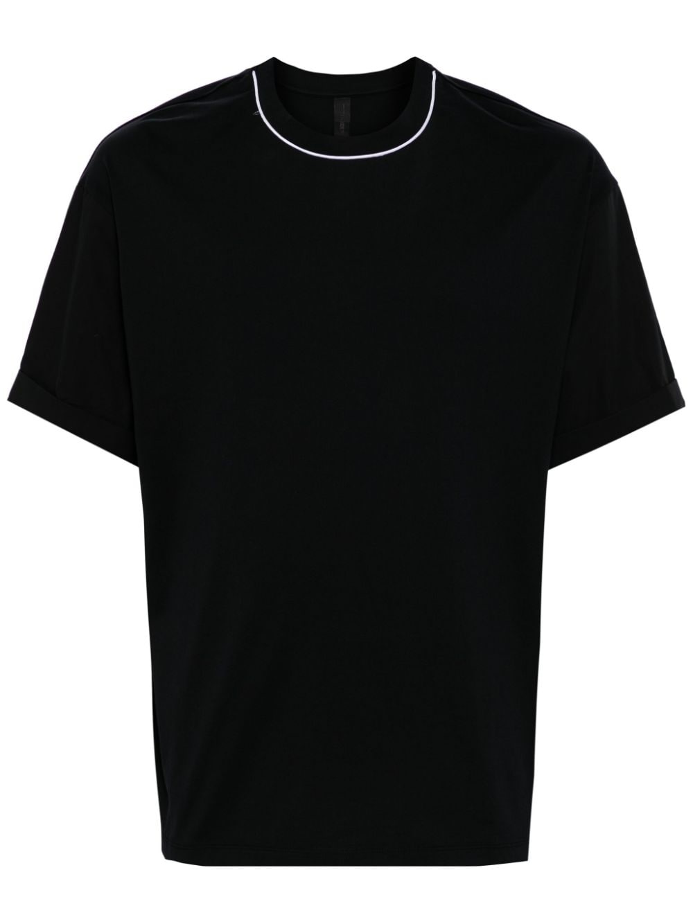 contrast-trim cotton t-shirt - 1