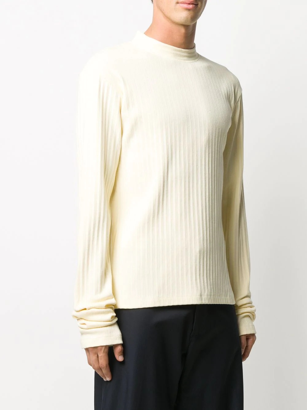 ribbed crew-neck jumper - 3