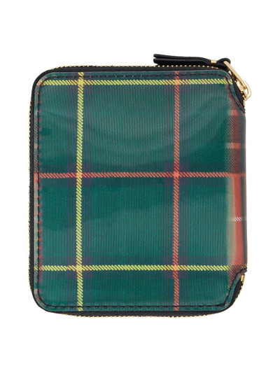 Comme Des Garçons Red & Green Lenticular Tartan Wallet outlook