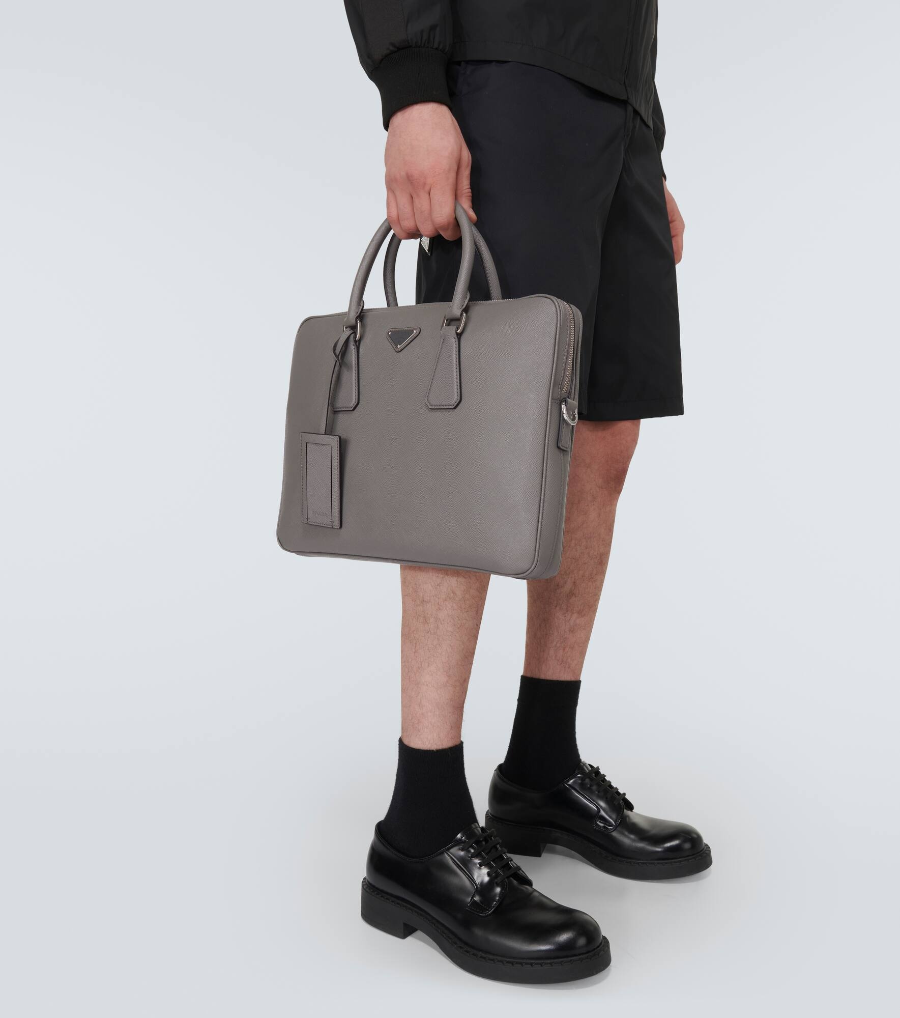 Saffiano leather briefcase - 2