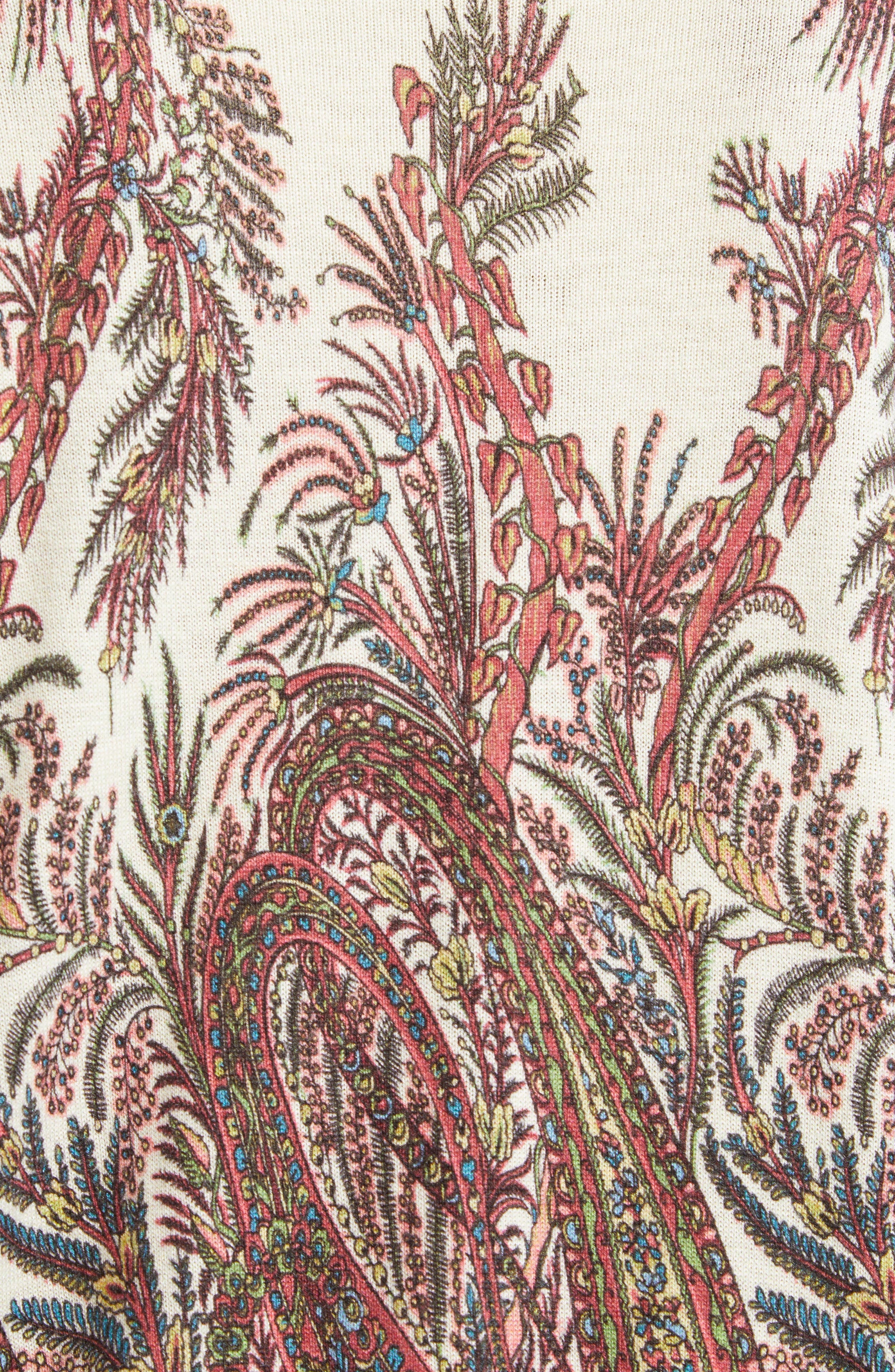 Etro Floral Paisley Silk & Cashmere Cardigan in Stampa F.do Bianco at Nordstrom - 7
